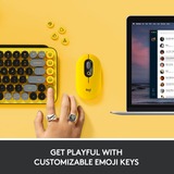 Logitech POP Keys - BLAST, toetsenbord Geel/zwart, US lay-out, GX Brown, Bluetooth