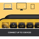 Logitech POP Keys - BLAST, toetsenbord Geel/zwart, US lay-out, GX Brown, Bluetooth