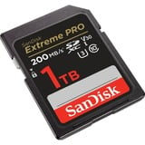 SanDisk Extreme PRO SDXC 1 TB geheugenkaart Zwart, UHS-I, Class 10, U3, V30