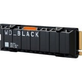 WD Black SN850X NVMe 2 TB SSD Zwart, PCIe 4.0 x4, NVMe, M.2 2280, koellichaam