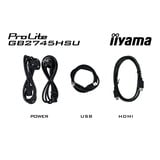 iiyama G-Master Black Hawk GB2745HSU-B2 27" gaming monitor Zwart, 100Hz, HDMI, DisplayPort, USB, Audio, Adaptive Sync