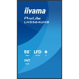 iiyama ProLite LH5564UHS-B1AG 55" 4K Ultra HD Public Display Zwart, HDMI, LAN, WiFi, Audio, USB, Android 14