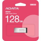 ADATA UR350 128 GB usb-stick nikkel/zwart, USB-A 3.2 Gen 1 (5 Gbit/s)