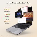 ASUS ExpertBook P3 PM3406CHA-LY0045X 14"  Copilot+ laptop Grijs | R7 260 | Radeon 780M | 16 GB | 512 GB SSD