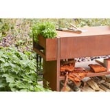 Barbecook Nestor Island uit cortenstaal houtbarbecue 