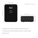 Club 3D CAC-1933 USB-C laadstation met 4 poorten Zwart, 240W, PD 3.1 + PPS + LED-display