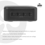 Club 3D CAC-1933 USB-C laadstation met 4 poorten Zwart, 240W, PD 3.1 + PPS + LED-display