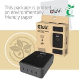 Club 3D CAC-1933 USB-C laadstation met 4 poorten Zwart, 240W, PD 3.1 + PPS + LED-display