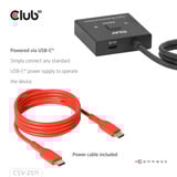 Club 3D USB-C Bi-Directional Video + Data + PD Switch usb-switch Zwart