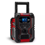 EINHELL Accu Radio TE-CR 18 Li DAB+/FM/BT - Solo bouwradio Rood/zwart, Accu en oplader niet inbegrepen