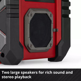 EINHELL Accu Radio TE-CR 18 Li DAB+/FM/BT - Solo bouwradio Rood/zwart, Accu en oplader niet inbegrepen