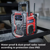 EINHELL Accu Radio TE-CR 18 Li DAB+/FM/BT - Solo bouwradio Rood/zwart, Accu en oplader niet inbegrepen