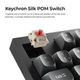 Keychron V5 Ultra 8K Wireless Custom Mechanical Keyboard Zwart, US lay-out (QWERTY), Keychron Silk POM Red, 96%, RGB, Hot swap, 2.4 GHz | Bluetooth 5.3 | USB-C