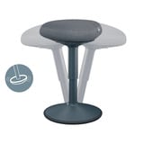 Leitz Ergo Wiebel Zitkruk met Gasveer (47 - 64 cm) stoel Donkergrijs