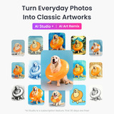 SwitchBot AI Art Frame 13,3" digitale fotolijst Zwart/wit, 2.4GHz Wi-Fi, Bluetooth 4.2