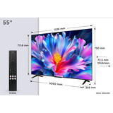TCL 55P6L HVA 4K Ultra HD Smart TV 55" Lcd Zwart, 3x HDMI, USB-A, LAN, WiFi 5, BlueTooth 5.4, USB-A