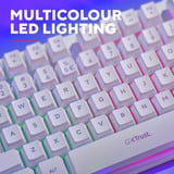 Trust GXT 833W Thado TKL RGB gaming toetsenbord Wit, US lay-out (QWERTY), 80% (TKL)