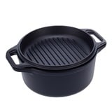 Victoria Combo cooker 26 cm 5,7 liter, Seasoned bak-/braadpan Zwart, Color packaging