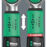 Wera Safe-Torque A 1 Set 1, 1/4" vierkant, 2-12 Nm, 10‑delig draaimomentsleutel Zwart/groen