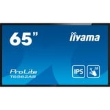 iiyama ProLite T6562AS-B1 65" 4K Ultra HD Public Display Zwart, 4K UHD, HDMI, USB, Touch, LAN