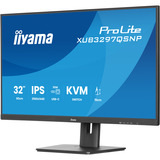 iiyama ProLite XUB3297QSNP-B1 32" monitor Zwart, 1x HDMI-in, 1x DisplayPort, USB-A, USB-C, LAN