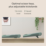 ASUS Marshmallow Keyboard KW100, toetsenbord Donkergroen, US lay-out, Scissor switches, 75%, Bluetooth® Low Energy (BLE) 5.0