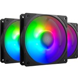 Cooler Master Mobius 120P ARGB 120x120x25 case fans Zwart, 3 stuks, 120 x 120 x 25 mm, PWM