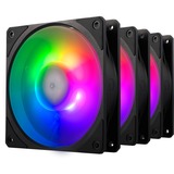 Cooler Master Mobius 120P ARGB 120x120x25 case fans Zwart, 3 stuks, 120 x 120 x 25 mm, PWM