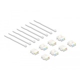 DeLOCK RJ45 Jack naar LSA Cat 6a toolfree keystone module Meerkleurig, 8 stuks
