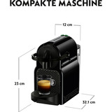 DeLonghi Nespresso Inissia EN 80.B capsule machine Zwart