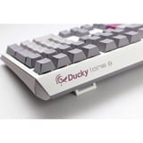 Ducky One 3 Mist Grey RGB mechanisch toetsenbord Lichtgrijs, US lay-out (QWERTY), Cherry MX Red, 100%, RGB led, Double-shot PBT, Hot-swappable, QUACK Mechanics