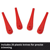 EINHELL Accu Grastrimmer GC-CT 18/2411 Li P-Solo Rood/zwart, Accu en oplader niet inbegrepen