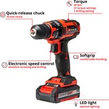 EINHELL Accu schroefboor TC-CD 18/35 Li Kit 1.5 Ah schroeftol Rood/zwart