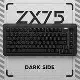 Iqunix ZX75 Dark Side Wireless Mechanical Keyboard, gaming toetsenbord Zwart, US lay-out, Cherry MX Red, RGB leds, 75%, Hot-swappable, Double-shot PBT, 2.4GHz | Bluetooth 5.1 | USB-C