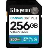 Kingston Canvas Go! Plus SDXC 256 GB geheugenkaart Zwart, Class 10, UHS-I U3, V30