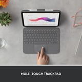 Logitech Combo Touch voor iPad (10e generatie) toetsenbord EU lay-out (QWERTY), 80% (TKL)	