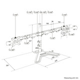 Neomounts DS45-600BL2 Monitorstandaard voor twee schermen 10-32" monitorarm Zwart