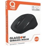 Qware Glasgow Draadloze Muis Zwart, 800 - 1600 DPI, 2,4 GHz USB | Bluetooth 5.0