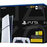 Sony PlayStation 5 Digital Edition (Slim) - 825 GB + 2x DualSense draadloze controllers game console Wit/zwart