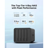 TerraMaster F4-424 Pro nas Zwart, 2x RJ-45 2.5GbE, HDMI