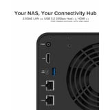 TerraMaster F4-424 Pro nas Zwart, 2x RJ-45 2.5GbE, HDMI