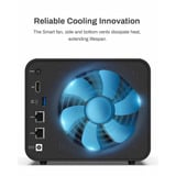 TerraMaster F4-424 Pro nas Zwart, 2x RJ-45 2.5GbE, HDMI