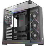 XYZ PC Gear Tesseract A-RGB midi tower behuizing Zwart | 2x USB-A | 1x USB-C | RGB | Tempered Glass