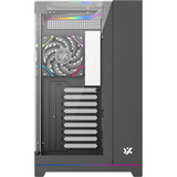 XYZ PC Gear Tesseract A-RGB midi tower behuizing Zwart | 2x USB-A | 1x USB-C | RGB | Tempered Glass