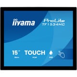 iiyama ProLite TF1534MC-B8X 15" touchscreen monitor Zwart (mat), VGA, HDMI, DisplayPort, Touch, 75Hz