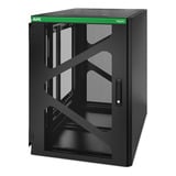 APC NetShelter AR118SM, 18U, wandmontage server rack Zwart/groen, 60(b) x 80(h) x 103,7(d) cm, UPS-diepte zijmontage