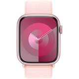 Apple Watch Series 9 smartwatch Roze/rosé, Aluminium, 45 mm, Geweven sportbandje