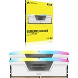Corsair 64 GB DDR5-6000 Kit werkgeheugen Wit, CMH64GX5M2B6000C30W, Vengeance RGB, XMP 3.0