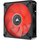 Corsair ML120 LED ELITE Red case fan Zwart/rood, 4-pins PWM fan-connector