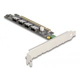 DeLOCK PCI Express x16 Card to 4 x internal SFF-8654 4i NVMe netwerkadapter 
